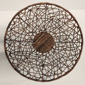 Round Woven Basket Decorative Wall Art Rustic Farmhouse Boho Decor‎